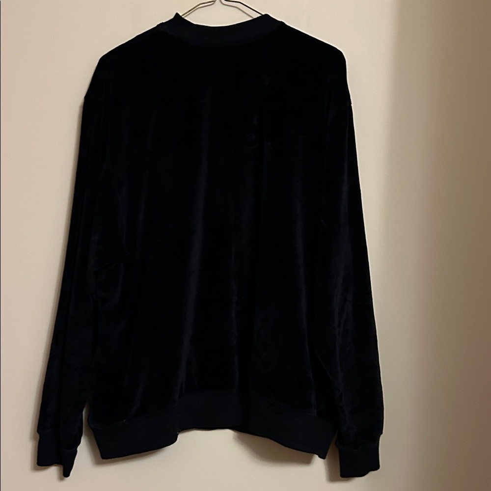 Alfred Dunner brushed 75% cotton/25% polyester black jacket red rose trim size14 - Picture 6 of 7